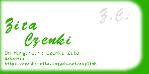 zita czenki business card